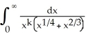  For what values of the constant k does the improper integral   converge? A)    < k <   B)    < k <   C)    < k <   D)  k =   only E)    < k <  \infty   