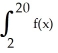 The values of a continuous function f on the closed interval [2, 20] are provided in the table below:    Use the table to find the Simpson's Rule approximation S<sub>6</sub> for   dx.