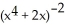 Evaluate the integral   dx. A)  -     + C B)      + C C)  -     + C D)      + C E)  -     + C