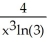 Evaluate   dx. A)    + C B)    +C C)    ln(3)  + C D)    + C E)    log(3)  + C