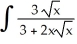 Evaluate   dx. A)  2   ln   + C B)      +   ln   + C C)  ln   + C D)    E)    + C
