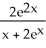 Evaluate   dx A)    + C B)    + C C)  x - ln(1 +   )  + C D)  2   - ln(1 +   )  + C E)   