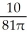 Water is leaking out of an inverted conical cup at a rate of 2 cubic centimetres per second. The radius of the cone is six centimetres and the height is 10 centimetres. Find the rate at which the water depth is changing at time t when the depth of the water is 3 centimetres. A)  decreasing at   cm/sec B)  decreasing at   cm/sec C)  decreasing at   cm/sec D)  decreasing at   cm/sec E)  decreasing at   cm/sec