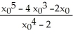 Newton's Method with initial approximation x<sub>0</sub> is used to approximate a real root of the equation x<sup>4</sup> - 2 = 0. The value of Newton's Method iteration x<sub>1</sub> is equal to A)    B)    C)    D)    E)  ±  