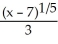 Find the inverse of the function f(x)  = 3   + 7. A)      - 7 B)    C)    D)  3   - 7 E)   