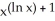 Find   if y =   . A)  (ln x)    B)  2 (ln x)    C)  2 (ln x)    D)  2 (ln x)    E)  (ln x)   