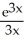 Differentiate the function y =   ln(3x) . A)  3   ln(3x)  +   B)  3   ln(3x)  -   C)  3   ln(3x)  +   D)    ln(3x)  +   E)  none of the above