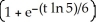 When a quantity of sugar is placed in a container of water, the sugar dissolves at a rate proportional to the amount of sugar remaining undissolved. Suppose that 30 g of sugar is placed in 1 L of water and that 5 minutes later the concentration of sugar dissolved in the water is 25 g/L.Find a formula for A(t) , the amount of sugar that is dissolved t minutes after the sugar was placed in the water. A)  A(t)  = 30   g B)  A(t)  = 30   g C)  A(t)  = 30   g D)  A(t)  = 30   g E)  A(t)  = 30   g
