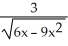 Find and simplify the derivative of   (3x - 1) . A)    B)  -   C)    D)  -   E)  none of the above