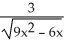 Find and simplify the derivative of   (3x - 1) . A)    B)  -   C)    D)  -   E)  none of the above