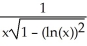 Evaluate the derivative of   (ln(x) ) . A)    B)    C)    D)  -   E)   