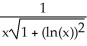 Evaluate the derivative of   (ln(x) ) . A)    B)    C)    D)  -   E)   