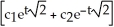 Find a homogeneous linear second-order differential equation with constant coefficient having general solution y = .     A)    - 2   - y = 0 B)    + 2   - y = 0 C)    - 2   + y = 0 D)    + 2   + 2y = 0 E)    + 2   + y = 0