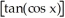 <strong>Find the derivative of the following function: y = (cos x).</strong> A) -2sin x B) 2sin x C) -2sin x D) -2sin x E) -2tan(x)cos(x)sin(x)