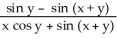 If x sin y = cos (x + y) , then calculate   . A)  -   B)    C)  -   D)    E)   