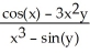 Find   if   y + cos(y)  = sin(x) . A)    B)    C)    D)  -   E)   