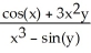Find   if   y + cos(y)  = sin(x) . A)    B)    C)    D)  -   E)   
