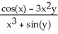 Find   if   y + cos(y)  = sin(x) . A)    B)    C)    D)  -   E)   