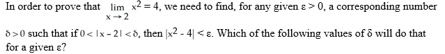   A)    =   B)    =   C)   =   D)    = min{1,  } E)    = - 2  