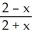 If g(x)  =   , calculate g   g(x) . A)    for x   -2 B)    for x   -6 C)    for x  -2 or -6 D)    for x  6 E)    for x   -2 or 6