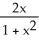  If x = tan \theta , express sin(2 \theta )  and cos(2 \theta )  as rational functions of x. A)  sin(2 \theta )  =   , cos(2 \theta )  =   B)  sin(2 \theta )  =   , cos(2 \theta )  =   C)  sin(2 \theta )  =   , cos(2 \theta )  =   D)  sin(2 \theta )  =   , cos(2 \theta )  =   E)  sin(2 \theta )  =   , cos(2 \theta )  =   