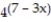 Solve the equation. -  =   A)  x = 4 B)  x =   C)  x = 3 D)  x = -3