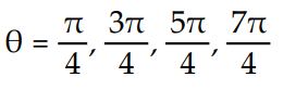  Solve for the angle θ, where 0 ≤ θ ≤ 2π -   \theta   =   A)   \theta = 0,   \pi , 2  \pi  B)     C)     D)      