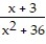 Find all vertical asymptotes of the given function. -f(x)  =   A)  x = -6, x = 6, x = -3 B)  x = -6, x = 6 C)   none D)  x = -6, x = -3