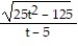 Divide numerator and denominator by the highest power of x in the denominator to find the limit. -    A)  does not exist B)  125 C)  5 D)  25