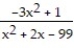 Find all horizontal asymptotes of the given function, if any. -R(x)  =   A)  y = -11, y = 9 B)  y = -3  C)  y = 0 D)  no horizontal asymptotes