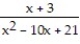 Find the intervals on which the function is continuous. -y =   A)  discontinuous only when x = 3 or x = 7 B)  discontinuous only when x = -7 or x = 3 C)  discontinuous only when x = 3 D)  discontinuous only when x = -3 or x = 7