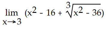 Find the limit, if it exists. -  A)  -10 B)  4 C)   Does not exist  D)  -4