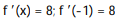<strong>Calculate the derivative of the function. Then find the value of the derivative as specified.  -f(x) =   ;   (-1)</strong> A)     B)     C)     D)     <div style=padding-top: 35px> 