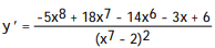 Find the derivative of the function. -y =   A)      B)      C)      D)    
