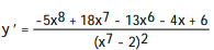 Find the derivative of the function. -y =   A)      B)      C)      D)    