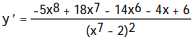 Find the derivative of the function. -y =   A)      B)      C)      D)    