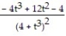 Find the derivative of the function. -f(t)  = ( 4 - t)    A)    (t)  =   B)    (t)  =   C)    (t)  =   D)    (t)  =  