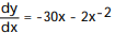 Find the derivative of the function. -y =   A)      B)      C)      D)     
