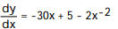 Find the derivative of the function. -y =   A)      B)      C)      D)     