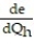 Solve the problem. -A heat engine is a device that converts thermal energy into other forms. The thermal efficiency, e, of a heat engine is defined by   where   is the heat absorbed in one cycle and   , the heat released into a reservoir in one cycle, is a constant. Find   . A)    =   B)    =   C)    = -   D)    =   -  