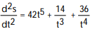 Find the second derivative of the function. -s =   A)      B)      C)     D)     