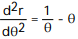  Find the second derivative of the function. -r =   ( 9 -  \theta )  A)      B)      C)      D)     