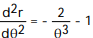  Find the second derivative of the function. -r =   ( 9 -  \theta )  A)      B)      C)      D)     