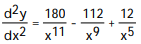 Find the second derivative of the function. -y =   A)      B)      C)      D)    