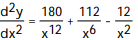 Find the second derivative of the function. -y =   A)      B)      C)      D)    