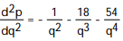 Find the second derivative of the function. -p =     A)      B)      C)      D)     