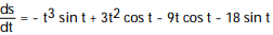 Find the derivative. -s = cos t - 9t sin t - 9 cos t A) B) C) D)