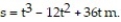 Solve the problem. -At time t, the position of a body moving along the s-axis is   Find the displacement of the body from   to   A)  37 m B)  27 m C)  84 m D)  59 m