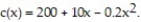 Solve the problem. -Suppose that the dollar cost of producing x radios is   Find the average cost per radio of producing the first 30 radios. A)  $270.00 B)  $10.67 C)  $320.00 D)  $120.00
