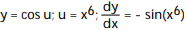 Write the function in the form y = f(u) and u = g(x) . Then find dy/dx as a function of x. -y = x A) B) C) D)